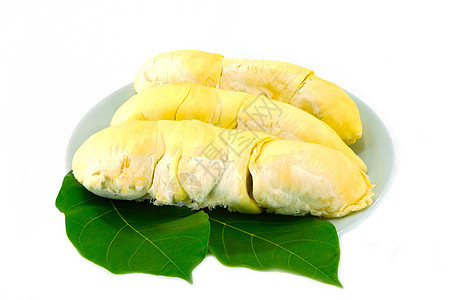 Durian 孤立在白色背景上营养水果气味情调异国榴莲食物热带季节图片