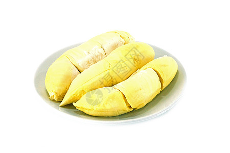Durian 孤立在白色背景上食物异国营养季节水果榴莲热带气味情调图片