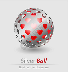 银球优雅的图标阴影矢量创造力品牌网络技术网站金属浮雕插图图片