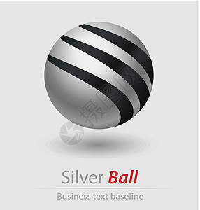 银球优雅的图标插图创造力技术拉丝网站网络品牌浮雕矢量金属图片