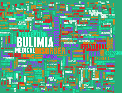 Bulimia概念减肥厌食症心理强迫症精神神经质冒险疾病诊断痛苦图片