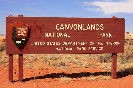 美国犹他州犹他州国家公园标志木板国家岩石公园沙漠地标图片
