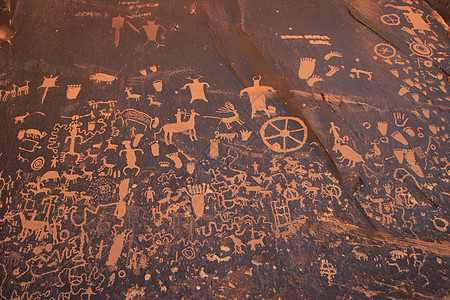 犹他州摇滚州历史遗迹报纸 印度花纹动物绘画地标岩石砂岩岩画材料艺术沙漠文化图片