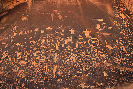 犹他州摇滚州历史遗迹报纸 印度花纹绘画文字象形洞穴纪念碑文化涂鸦峡谷历史性沙漠图片