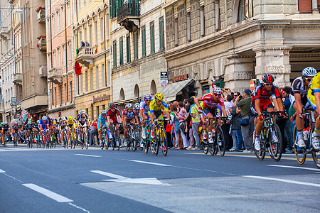 自行车 意大利大吉罗骑士轮子圆形旅游竞赛公司运动团队运输帽子图片