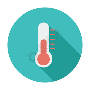 温度计平面图标寒意温度乐器天气插图绘画红色实验室卡通片药品图片