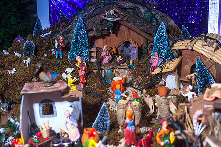 圣诞风景牧羊人房屋预设宗教楷模派对传统雕像图片