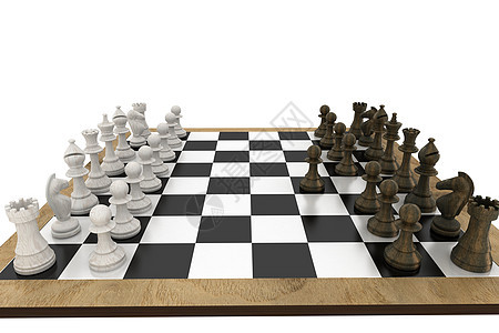 在船上面对面的象棋碎片主教战术战略骑士绘图女王闲暇游戏团队棋盘图片