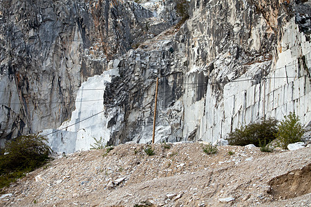 大理石场  阿普安阿尔卑斯山 卡拉拉建造洞穴工人大理石地区石头矿物存款岩石矿业图片