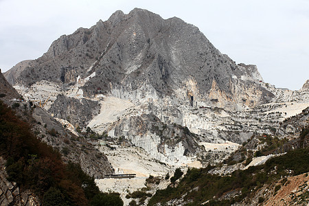 大理石场  阿普安阿尔卑斯山 卡拉拉大理石洞穴矿业存款石头岩石建造艺术工作材料图片