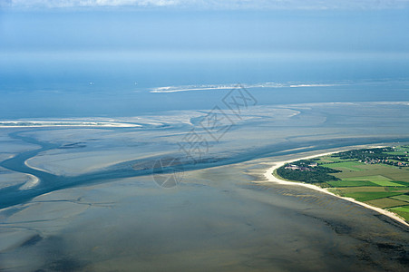 北海湿地自然保护区沙洲高清图片