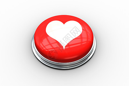 按钮上心脏图形的复合图像绘图计算机浪漫力量红色插图控制数字背景图片