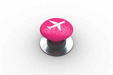 按钮上的飞机图形的复合图像Name航班粉色力量计算机旅游飞行绘图插图旅行航空图片