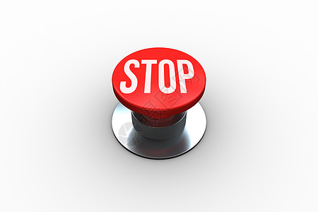 停止在数字生成的红色按键上控制插图绘图计算机力量流行语一个字图片