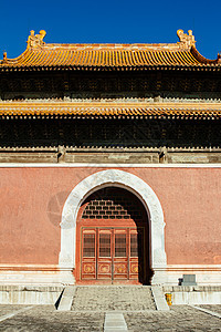 古中国清x轴建筑结构地方红色建筑物住民场景历史文化外观黄色商业图片