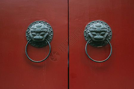 中国古董门门把手圆圈系统青铜建筑安全建筑学效果住民色彩图片