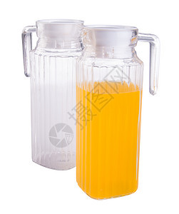 橙汁在背景上白色饮食叶子果汁食物液体水果绿色玻璃黄色图片