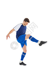 蓝球球踢足球运动员团队杯子竞技足球闲暇运动服男性齿轮运动男人图片