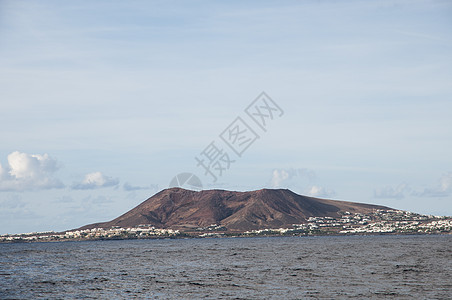 兰萨罗特岛风景异国海滩海岸海景山脉天堂海洋情调天空图片