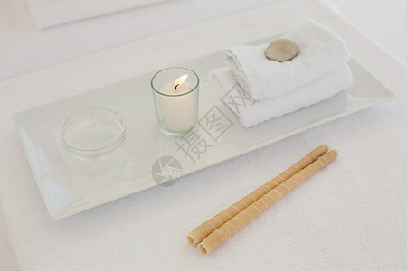 毛巾和其他温水器水疗疗法酒店假期护理休闲温泉身体香薰奢华图片