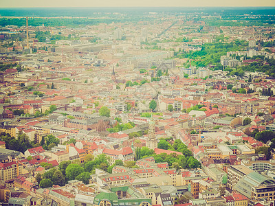 柏林 德国的反向回顾天际场景眼睛城市背景图片