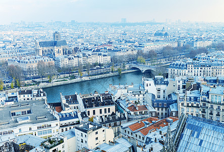 法国巴黎 美丽的城市空中风景 从诺斯山顶天线景观风景建筑学建筑天际天空嵌合体贵妇人教会图片