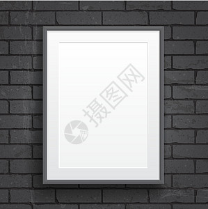 带框框的空白纸纸海报文件夹通行证品牌灰色身份白色商业框架水泥背景图片