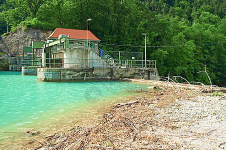 水力发电发电厂发电机工程溪流建筑学车站活力工业植物绿色燃料图片