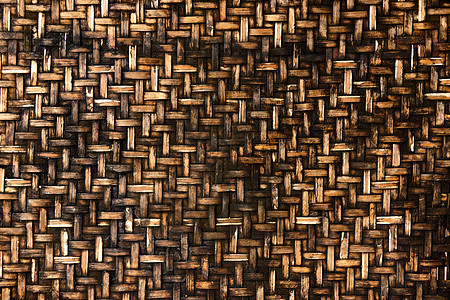 旧竹子编织背景乡村墙纸篮子木头植物柳条风格稻草工艺棕褐色图片