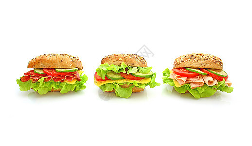 配菜菜新鲜三明治叶子火腿食物黄瓜火鸡小吃沙拉潜艇午餐包子图片
