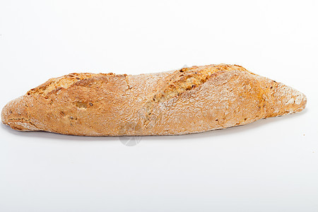 传统烤熟面包的大型小面包厨房食物粮食纤维美食脆皮燕麦宏观静物植物图片