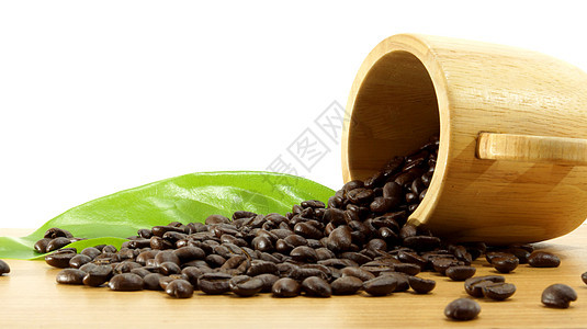 木质表面的玻璃木材咖啡豆火锅茶几早餐休闲咖啡馆咖啡厂烘烤背景酿造咖啡图片