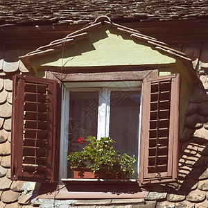 窗户建筑古董房子框架建筑学建造背景图片