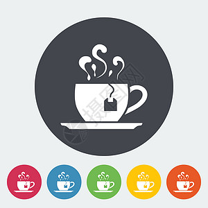 茶图标飞碟厨房香气食物插图茶碗漩涡蒸汽咖啡餐具图片