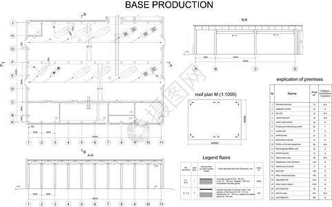 建筑物发动机公司的详细建筑图画设计图绘制图工业建筑学运输绘画尺寸蓝图项目绘图传奇图片