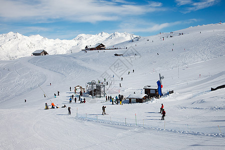 滑雪升降椅缆车旅行闲暇生活电缆山脉追求活动爬坡图片