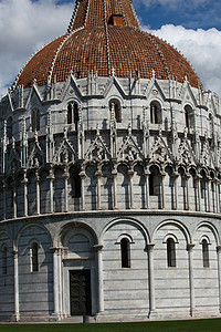 Pisa  圣约翰在米拉科利广场的浸礼会洗礼池旅游奇迹建筑广场建筑学圆顶地标历史性历史图片