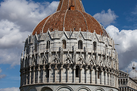 Pisa  圣约翰在米拉科利广场的浸礼会历史性艺术旅行地标建筑建筑学纪念碑坎波正方形洗礼池图片