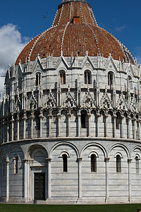 Pisa  圣约翰在米拉科利广场的浸礼会坎波地标旅行游客场地奇迹大理石大教堂洗礼池正方形图片