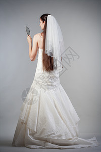 婚纱新娘裙子女性衣服婚礼女孩头发女士工作室婚姻白色图片