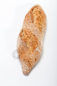 传统烤熟面包的大型小面包植物乡村食物谷物纤维燕麦麻布玉米耳朵美食图片