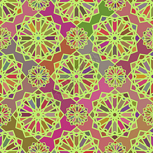 Mosaic 几何外观图案纺织品马赛克创造力装饰圆形地毯艺术圆圈风格打印图片