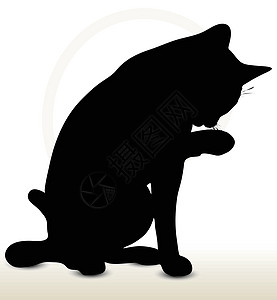 缩略图猫咪冒充小猫插图计算机宠物模版说谎动物图形图片