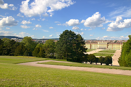 奥地利维恩Shonbrunn宫花园公园城市假期建筑地标历史纪念碑建筑学城堡旅游背景图片