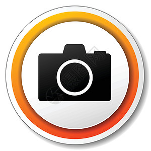 矢量相机图标按钮阴影橙子网络相片网站照片贴纸徽章标签图片