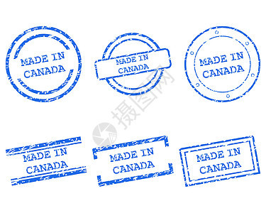以加拿大邮票制作销售商业标签烙印插图贴纸海豹打印购物墨水图片