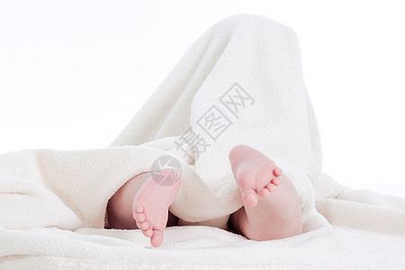 婴儿的脚毯子白色女孩皮肤脚趾孩子图片