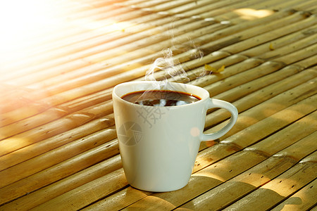 竹子上早上咖啡背景早餐咖啡公司时间烘烤酿造休闲咖啡厂咖啡馆茶几图片