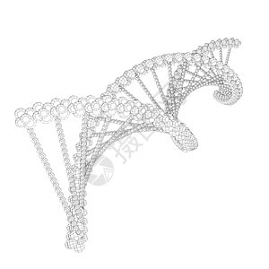 关于有线框架DNA链的说明染色体插图螺旋背景图片
