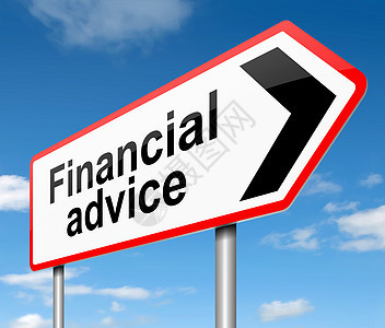 财务咨询概念帮助会计路标插图指导服务金融投资背景图片